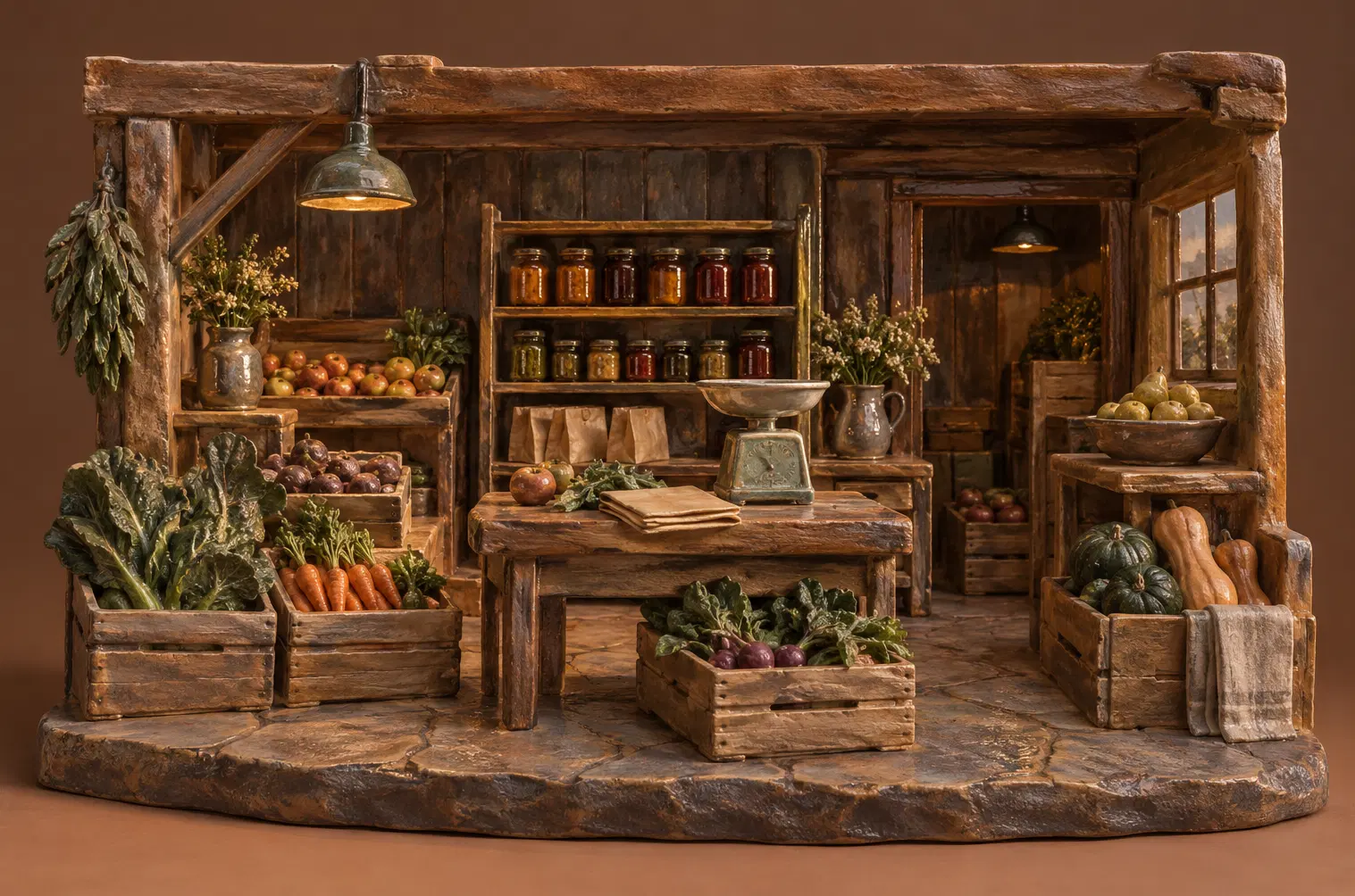Illustration of specialty markets and their working space